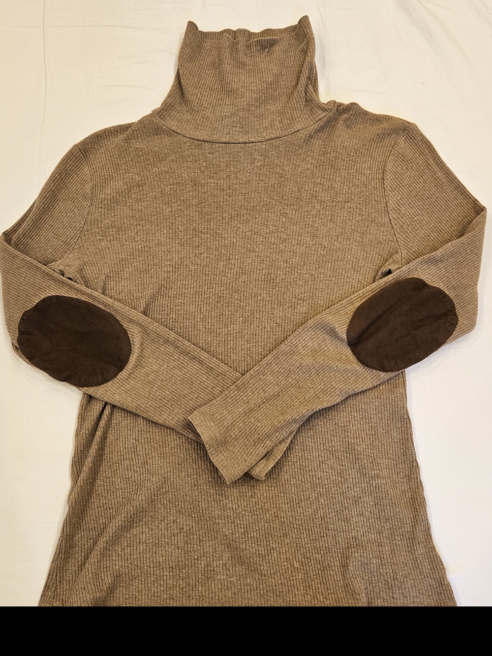 Ralph Lauren Ribbed Turtleneck Shirt Size S Light Brown - Picture 2 of 7
